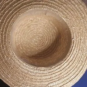 NEW BCBGeneration Pearl Wheat Straw Hat Ribbon Boater BCBG BCBGeneration | Accessories | Wheat Straw Pearl Black Ribbon  main image 3